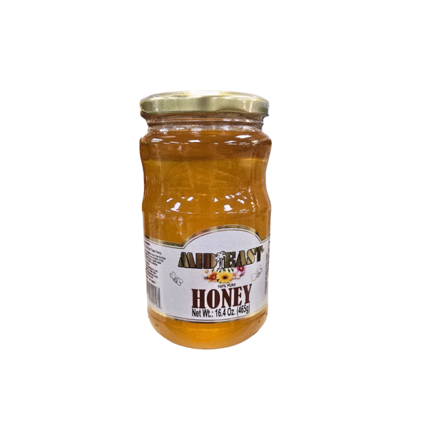 Mideast 100% Pure Honey – 16.4 oz (465g) Glass Jar