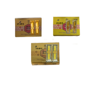 Three varieties of  Pure Honey, each in a box containing 12 sachets of 15 grams.